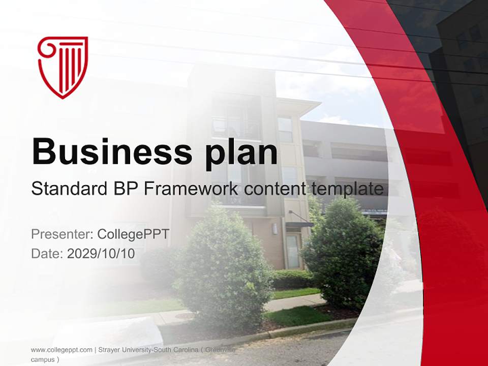 Strayer University-South Carolina（Greenville campus） Competition/Entrepreneurship Contest PPT Template4:3 ratio PPT effect preview image9