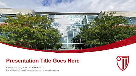 Strayer University-Virginia（Fredericksburg campus） Course/Courseware Creation PPT Template