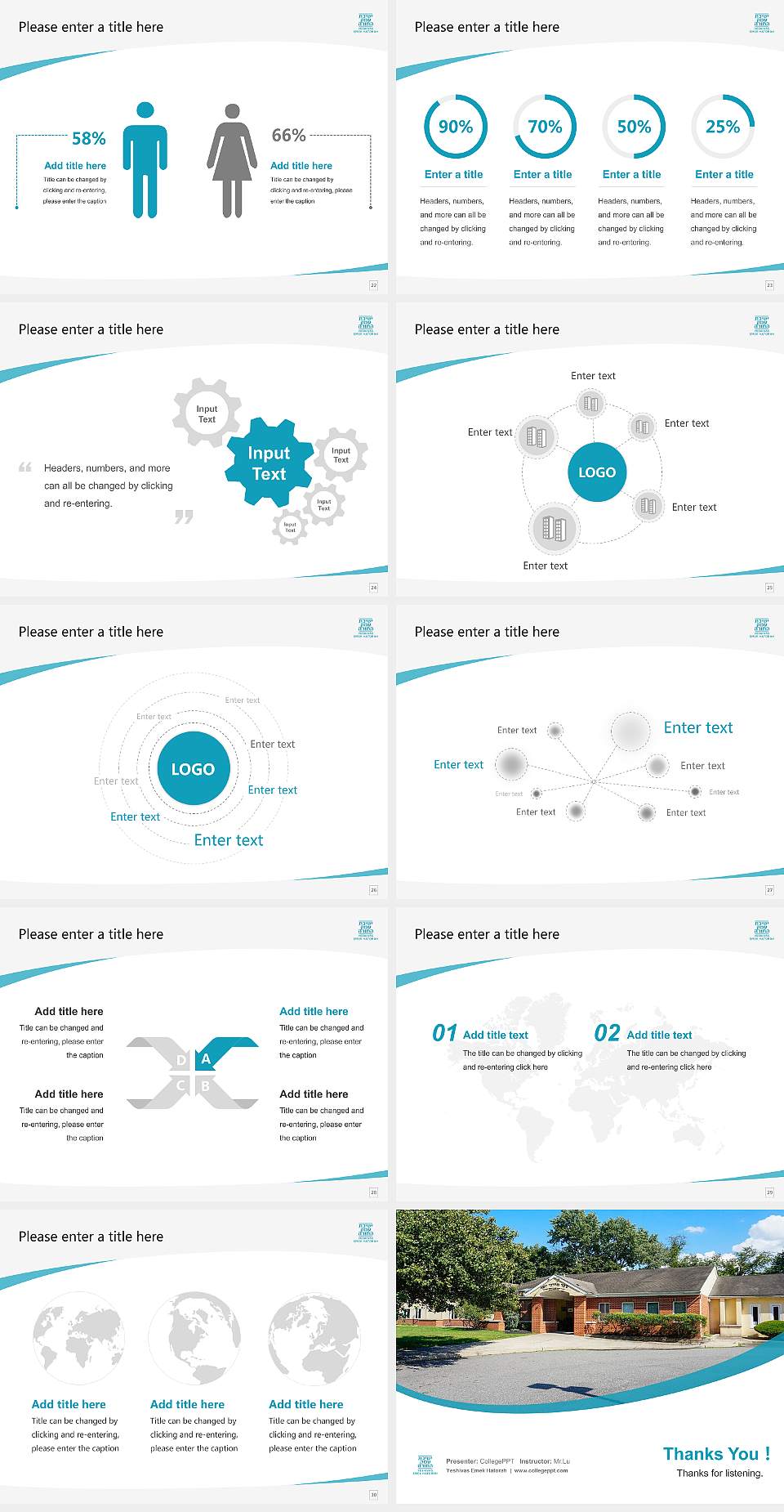 Yeshivas Emek Hatorah Course/Courseware Creation PPT Template4:3 ratio PPT effect preview image4