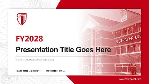 Strayer University-Maryland(Anne Arundel campus) Academic Presentation/Research Findings Report PPT Template