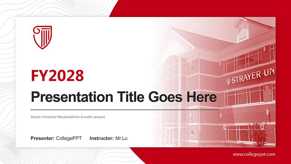 Strayer University-Maryland(Anne Arundel campus) Academic Presentation/Research Findings Report PPT Template16:9 ratio PPT effect preview image