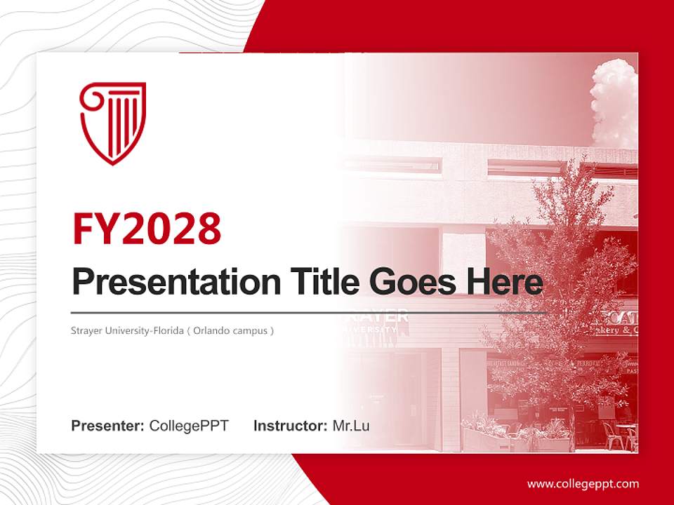 Strayer University-Florida（Orlando campus） Academic Presentation/Research Findings Report PPT Template4:3 ratio PPT effect preview image5