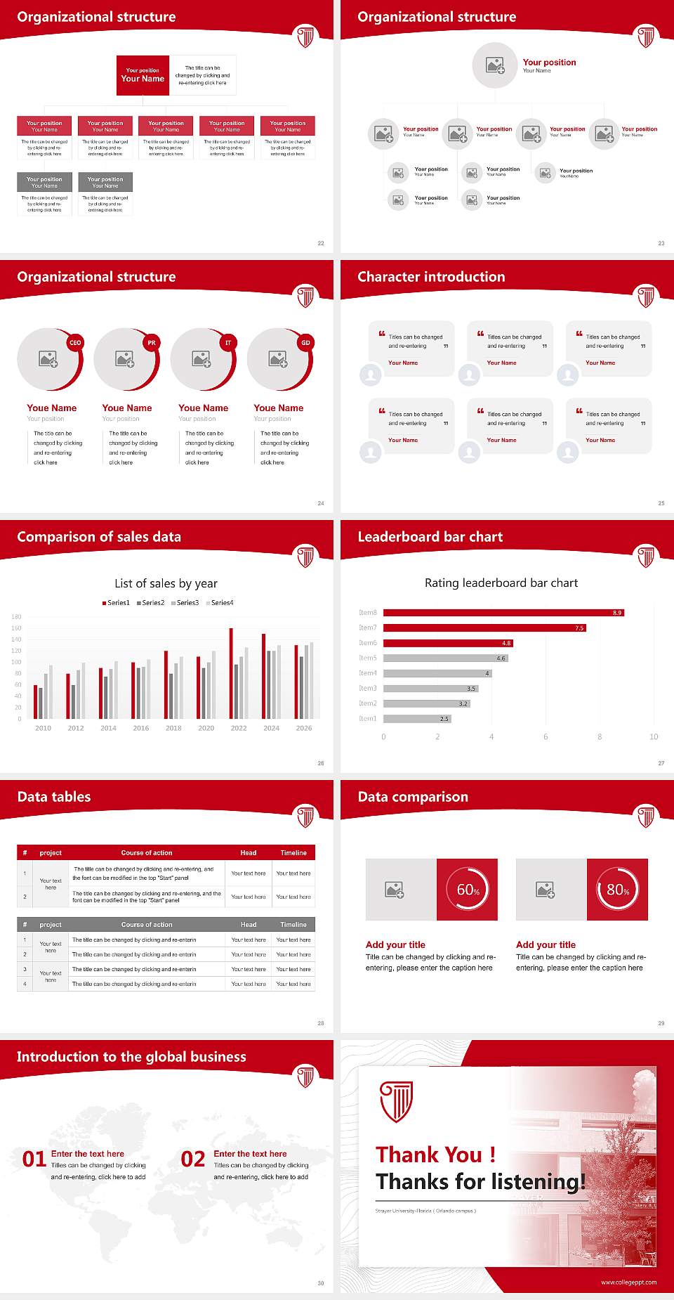 Strayer University-Florida（Orlando campus） Academic Presentation/Research Findings Report PPT Template4:3 ratio PPT effect preview image4