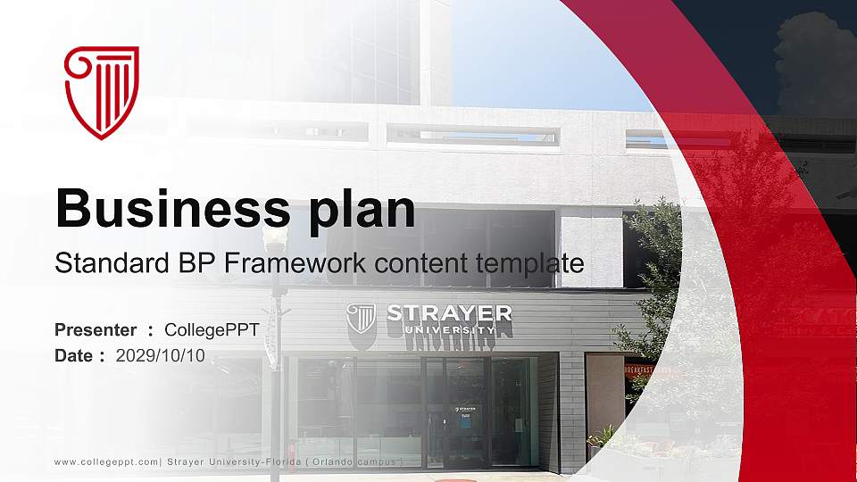 Strayer University-Florida（Orlando campus） Competition/Entrepreneurship Contest PPT Template16:9 ratio PPT effect preview image