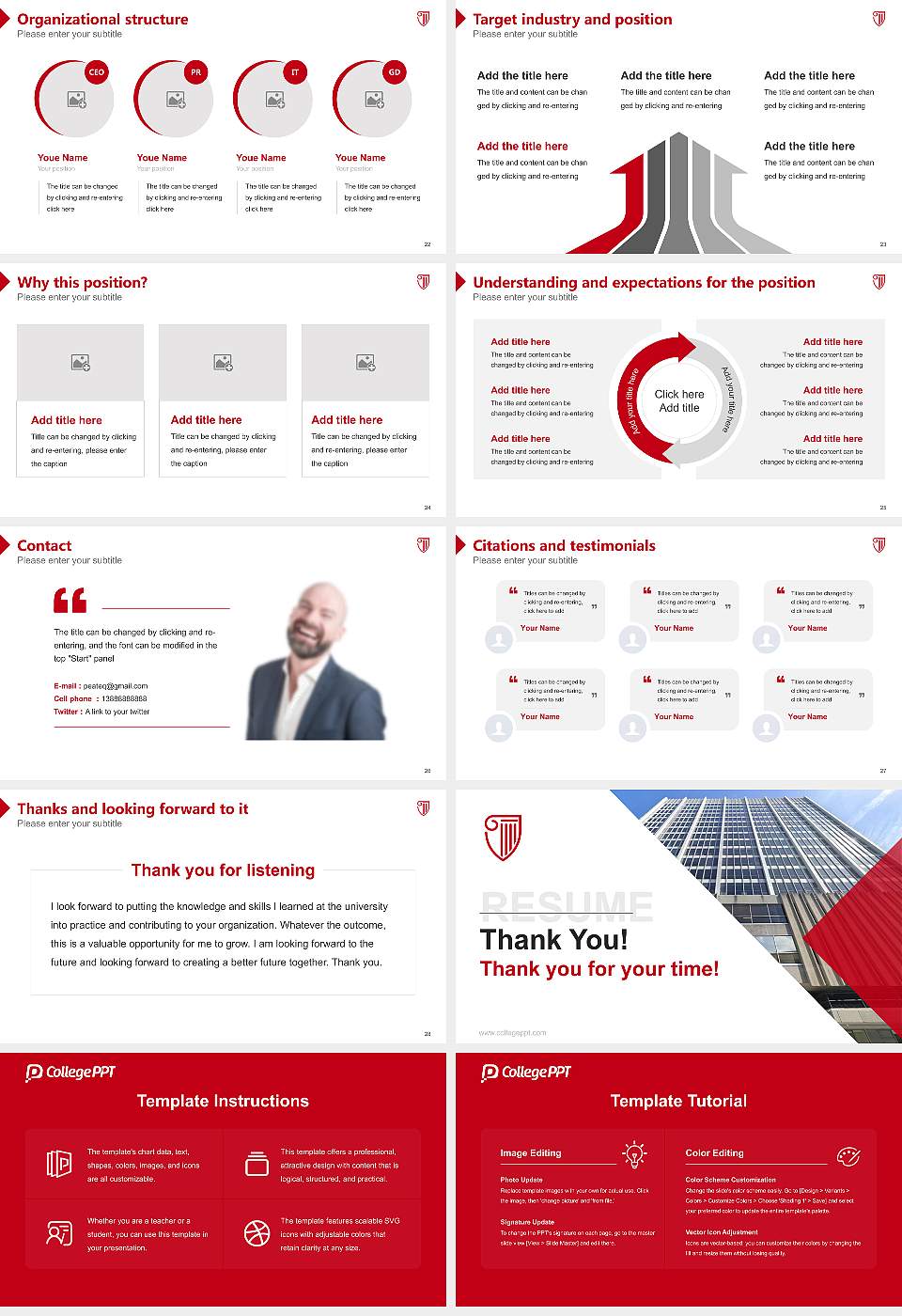 Strayer University-Alabama（Birmingham campus） Resume PPT Template16:9 ratio PPT effect preview image4