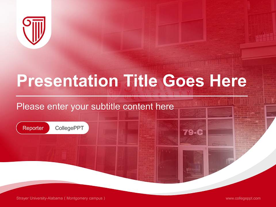 Strayer University-Alabama（Montgomery campus） Lecture Sharing and Networking Event PPT Template4:3 ratio PPT effect preview image4