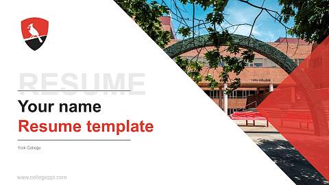 York College Resume PPT Template