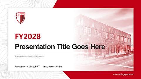 Strayer University-Oklahoma City campus Academic Presentation/Research Findings Report PPT Template
