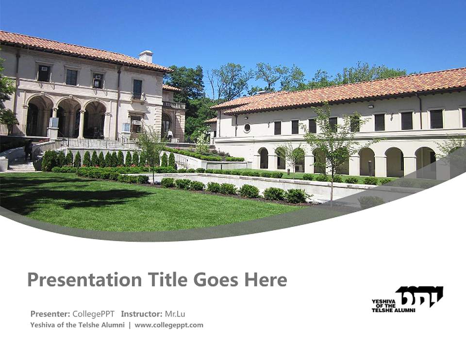 Yeshiva of the Telshe Alumni Course/Courseware Creation PPT Template4:3 ratio PPT effect preview image5