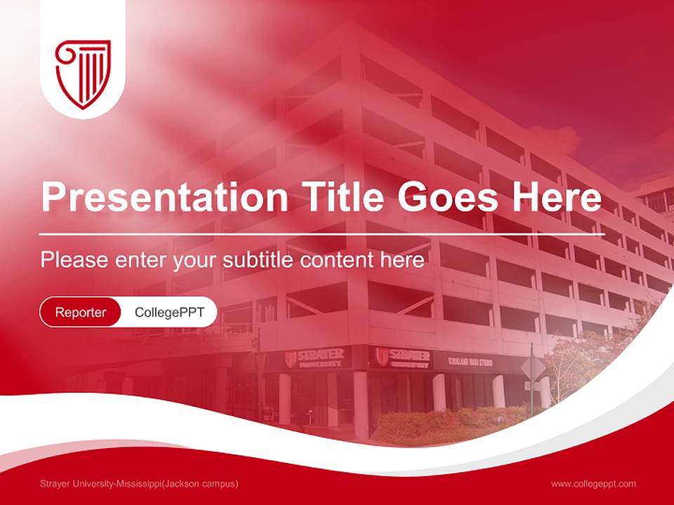 Strayer University-Mississippi(Jackson campus) Lecture Sharing and Networking Event PPT Template4:3 ratio PPT effect preview image4