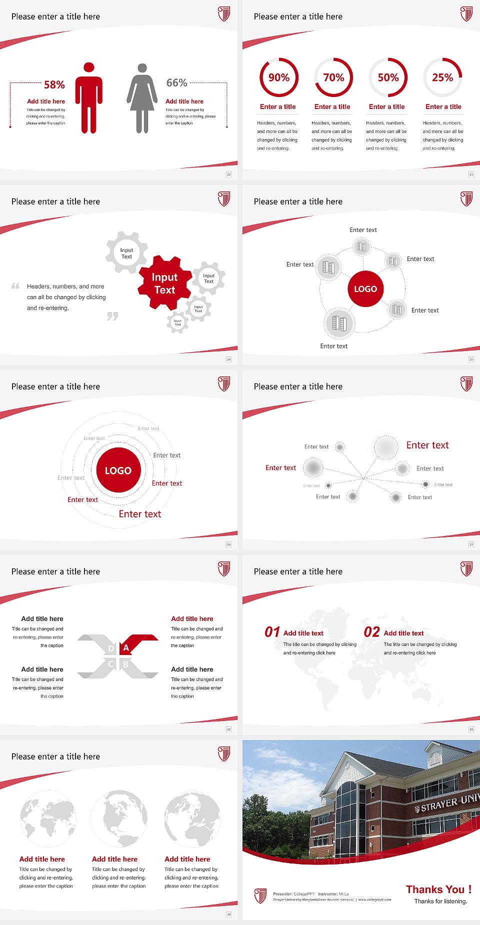 Strayer University-Maryland(Anne Arundel campus) Course/Courseware Creation PPT Template4:3 ratio PPT effect preview image4