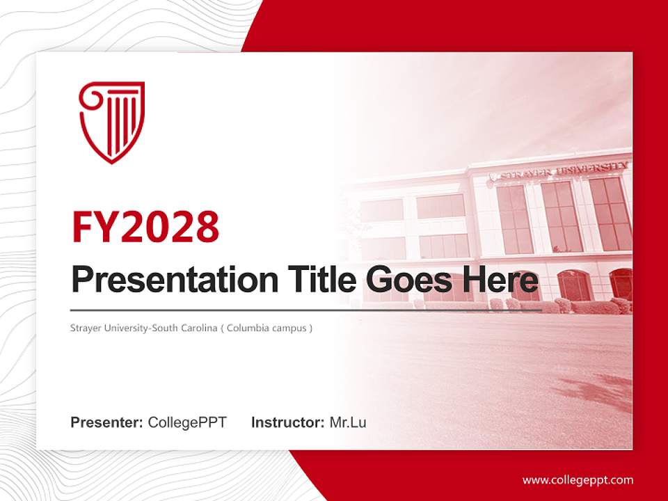 Strayer University-South Carolina（Columbia campus） Academic Presentation/Research Findings Report PPT Template4:3 ratio PPT effect preview image5