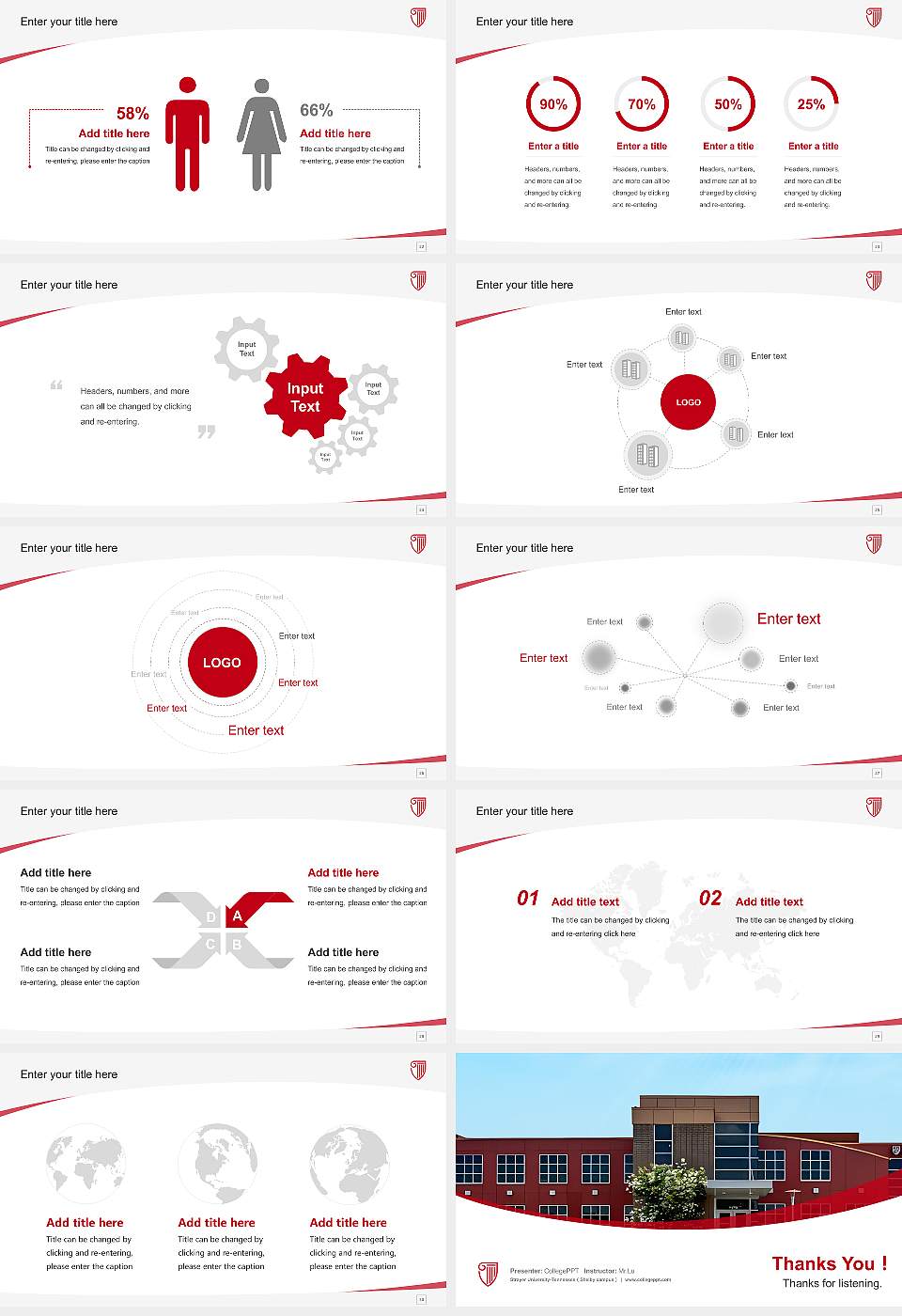 Strayer University-Tennessee（Shelby campus） Course/Courseware Creation PPT Template16:9 ratio PPT effect preview image4