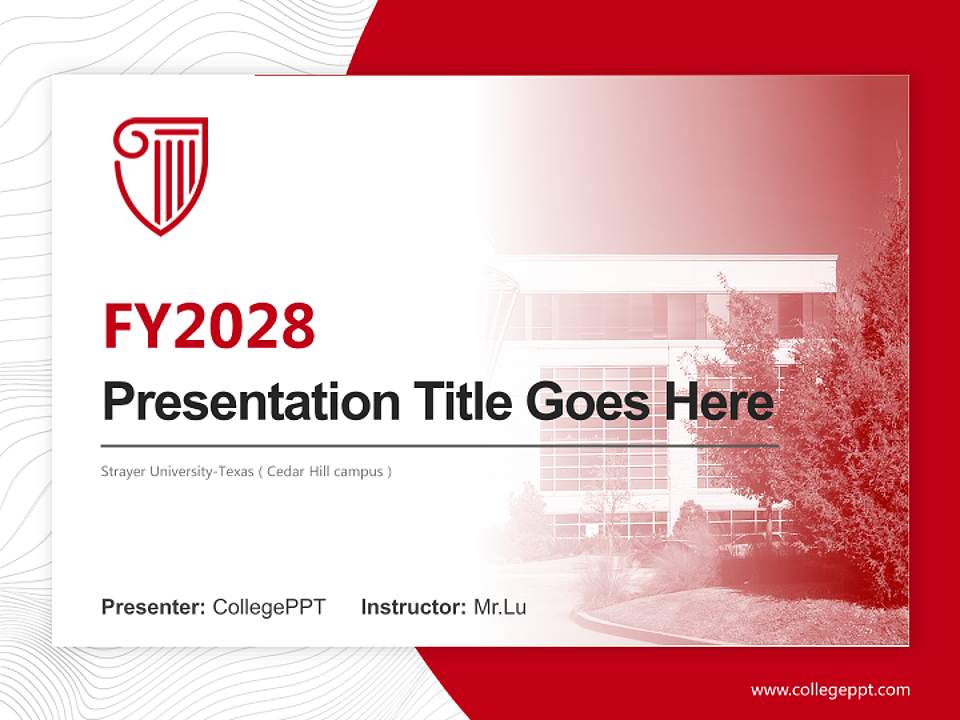 Strayer University-Texas（Cedar Hill campus） Academic Presentation/Research Findings Report PPT Template4:3 ratio PPT effect preview image5