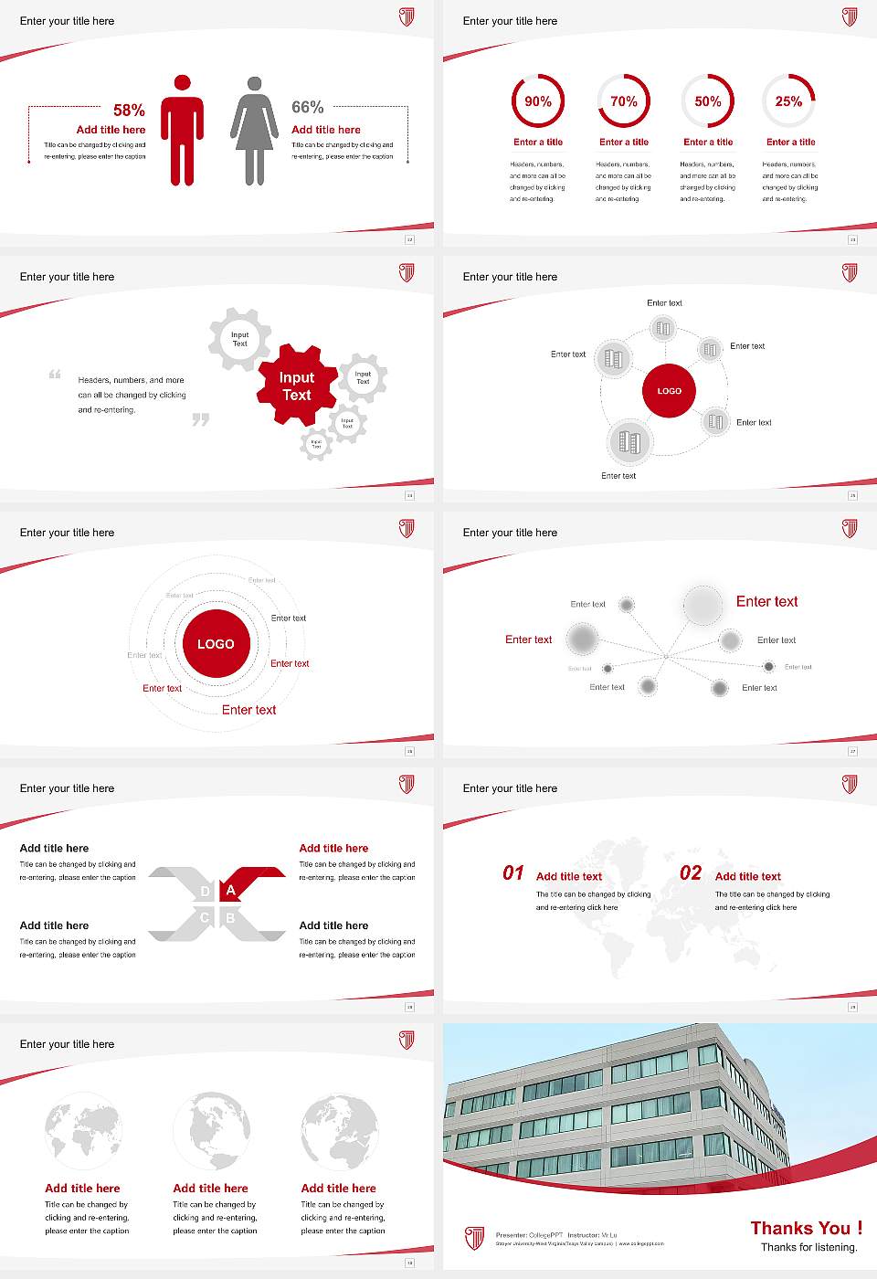 Strayer University-West Virginia(Teays Valley campus) Course/Courseware Creation PPT Template16:9 ratio PPT effect preview image4
