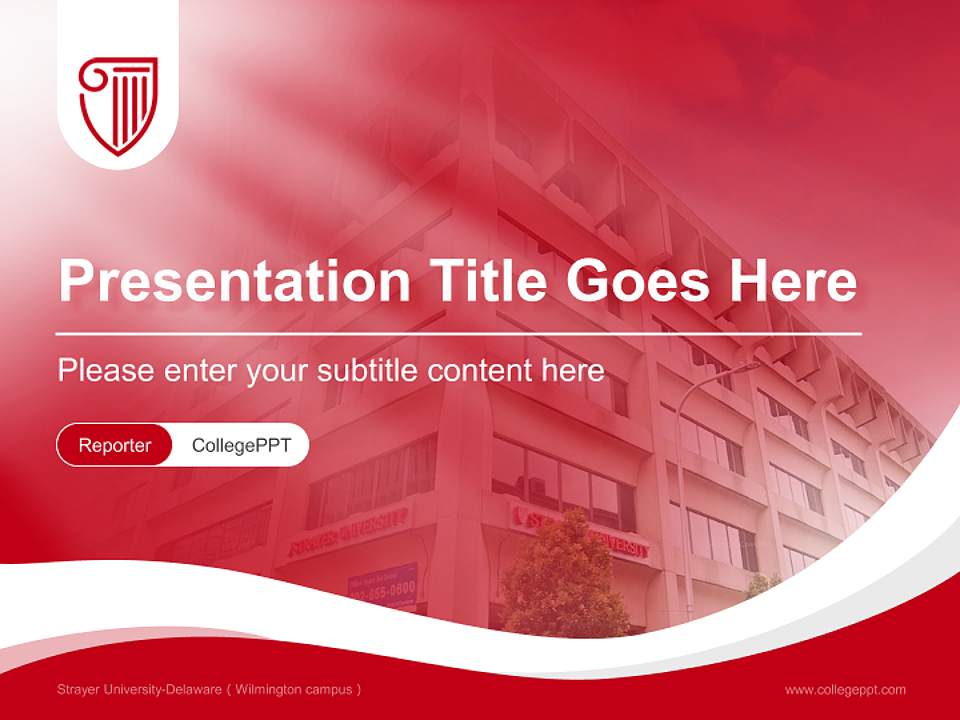 Strayer University-Delaware（Wilmington campus） Lecture Sharing and Networking Event PPT Template4:3 ratio PPT effect preview image4