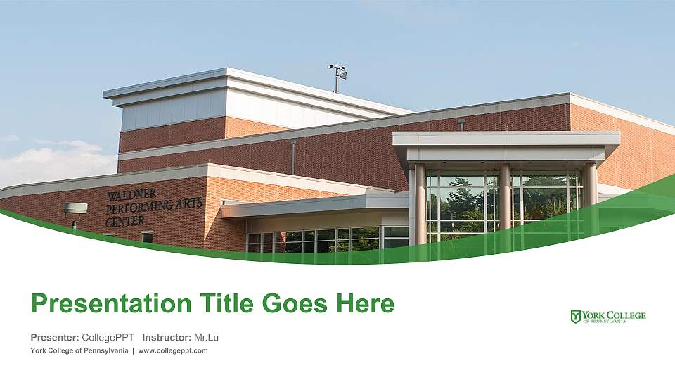 York College of Pennsylvania Course/Courseware Creation PPT Template16:9 ratio PPT effect preview image