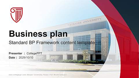 Strayer University-Texas（Fort Worth campus） Competition/Entrepreneurship Contest PPT Template