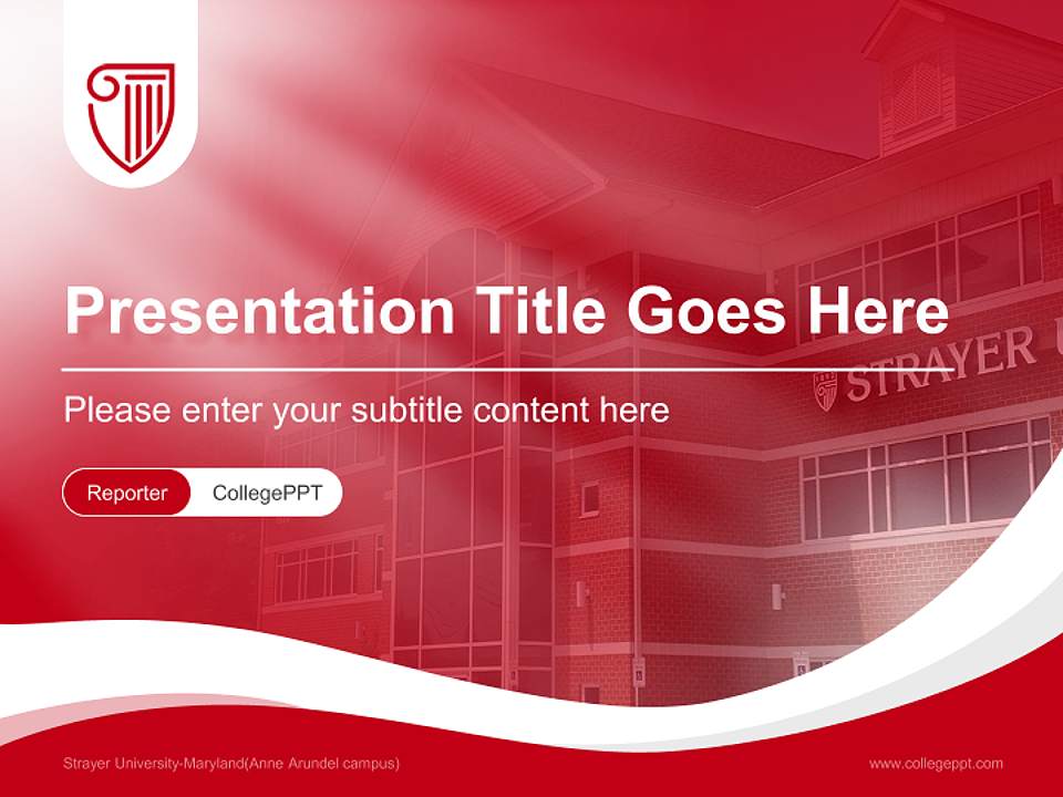 Strayer University-Maryland(Anne Arundel campus) Lecture Sharing and Networking Event PPT Template4:3 ratio PPT effect preview image4