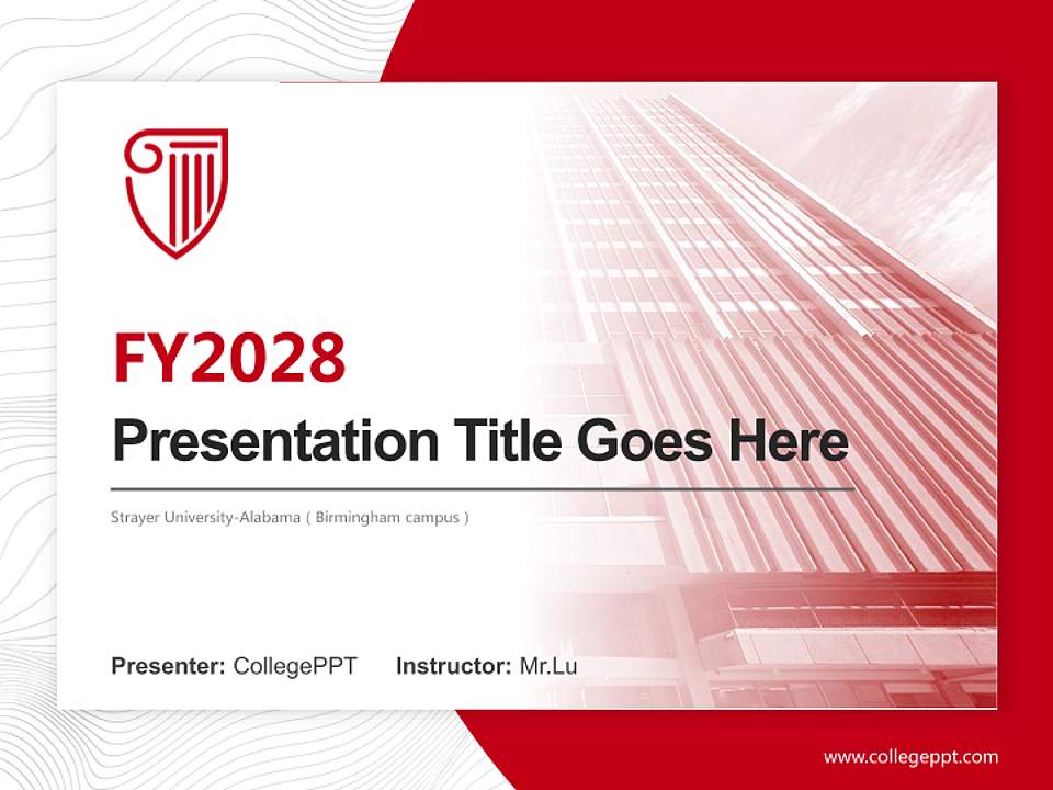 Strayer University-Alabama（Birmingham campus） Academic Presentation/Research Findings Report PPT Template4:3 ratio PPT effect preview image5