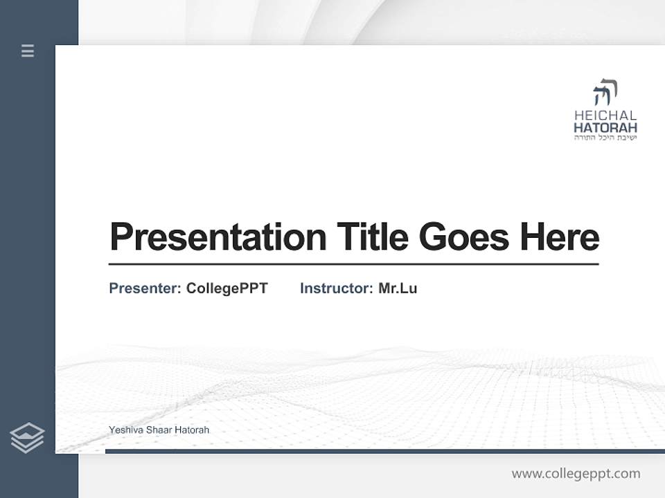Yeshiva Shaar Hatorah Thesis Proposal/Graduation Defense PPT Template4:3 ratio PPT effect preview image5