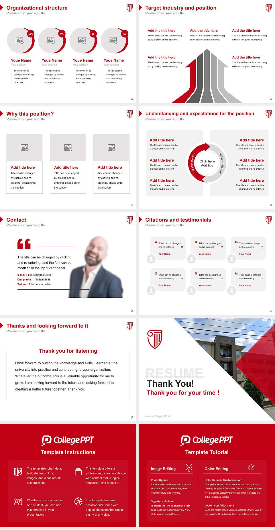 Strayer University-South Carolina（Greenville campus） Resume PPT Template4:3 ratio PPT effect preview image4