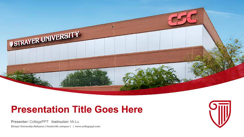 Strayer University-Alabama（Huntsville campus） Course/Courseware Creation PPT Template16:9 ratio PPT effect preview image
