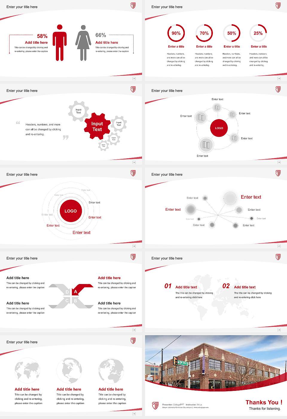 Strayer University-Oklahoma City campus Course/Courseware Creation PPT Template16:9 ratio PPT effect preview image4
