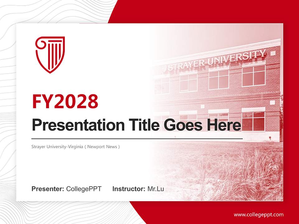 Strayer University-Virginia（Newport News） Academic Presentation/Research Findings Report PPT Template4:3 ratio PPT effect preview image5
