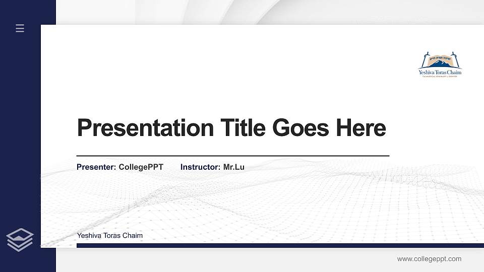 Yeshiva Toras Chaim Thesis Proposal/Graduation Defense PPT Template16:9 ratio PPT effect preview image