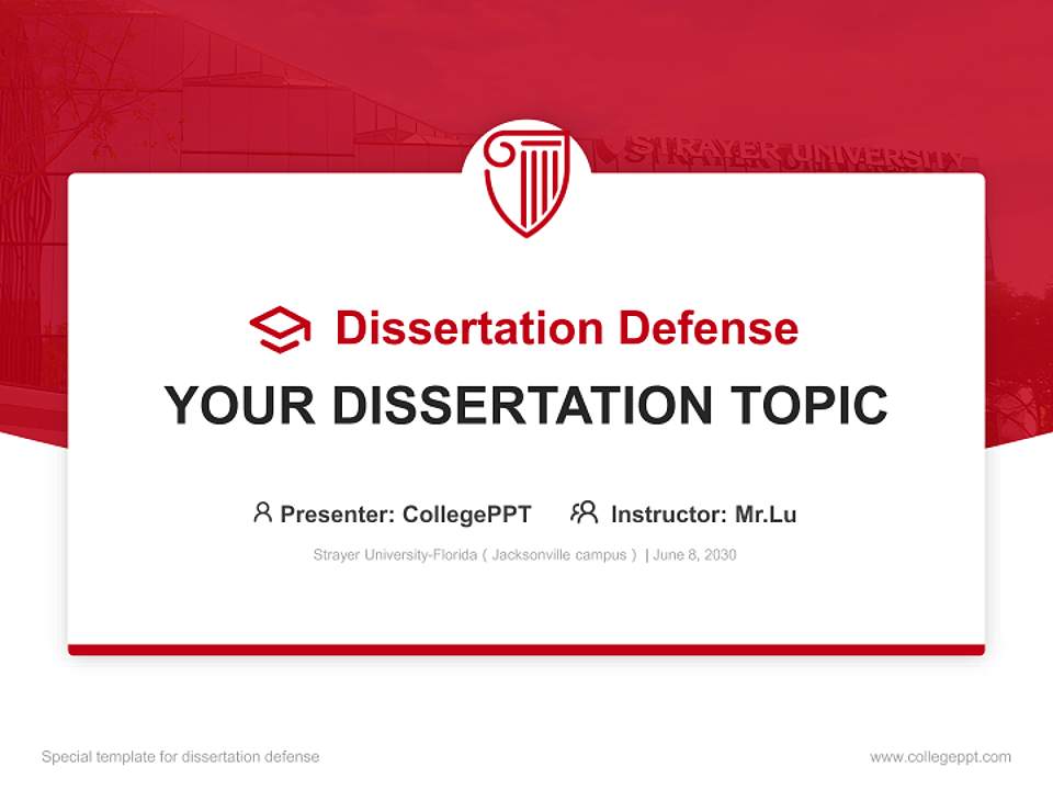 Strayer University-Florida（Jacksonville campus） Graduation Thesis Defense PPT Template4:3 ratio PPT effect preview image7