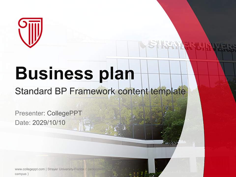 Strayer University-Florida（Jacksonville campus） Competition/Entrepreneurship Contest PPT Template4:3 ratio PPT effect preview image9