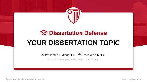 Strayer University-Florida（Orlando campus） Graduation Thesis Defense PPT Template