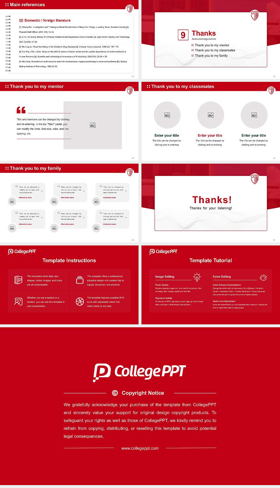 Strayer University-Florida（Orlando campus） Graduation Thesis Defense PPT Template16:9 ratio PPT effect preview image7