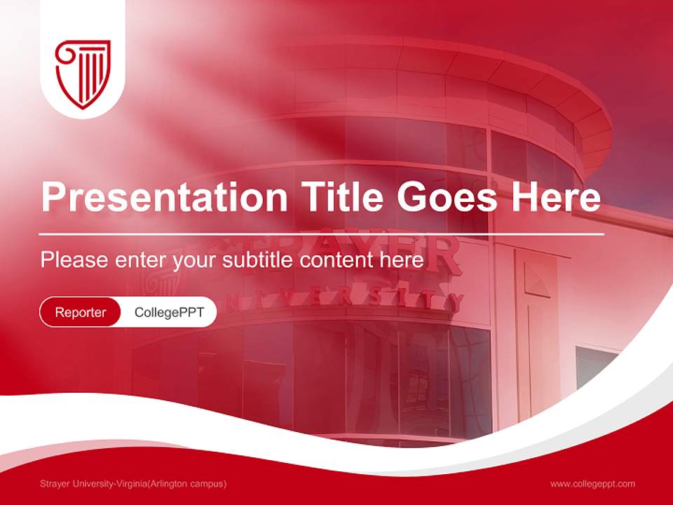 Strayer University-Virginia(Arlington campus) Lecture Sharing and Networking Event PPT Template4:3 ratio PPT effect preview image4