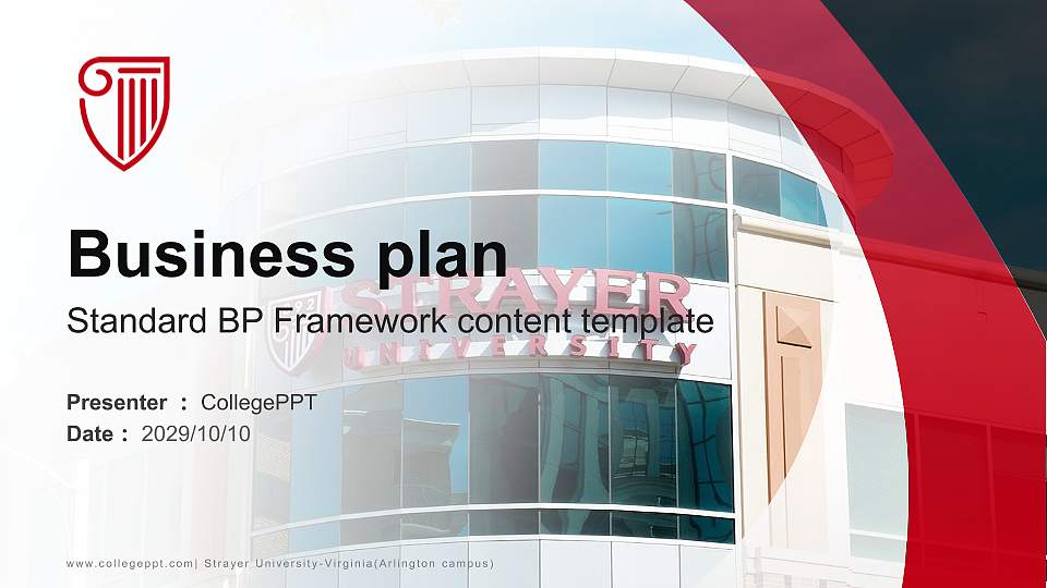 Strayer University-Virginia(Arlington campus) Competition/Entrepreneurship Contest PPT Template16:9 ratio PPT effect preview image