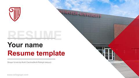 Strayer University-North Carolina(North Raleigh campus) Resume PPT Template