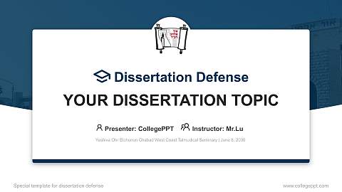 Yeshiva Ohr Elchonon Chabad West Coast Talmudical Seminary Graduation Thesis Defense PPT Template
