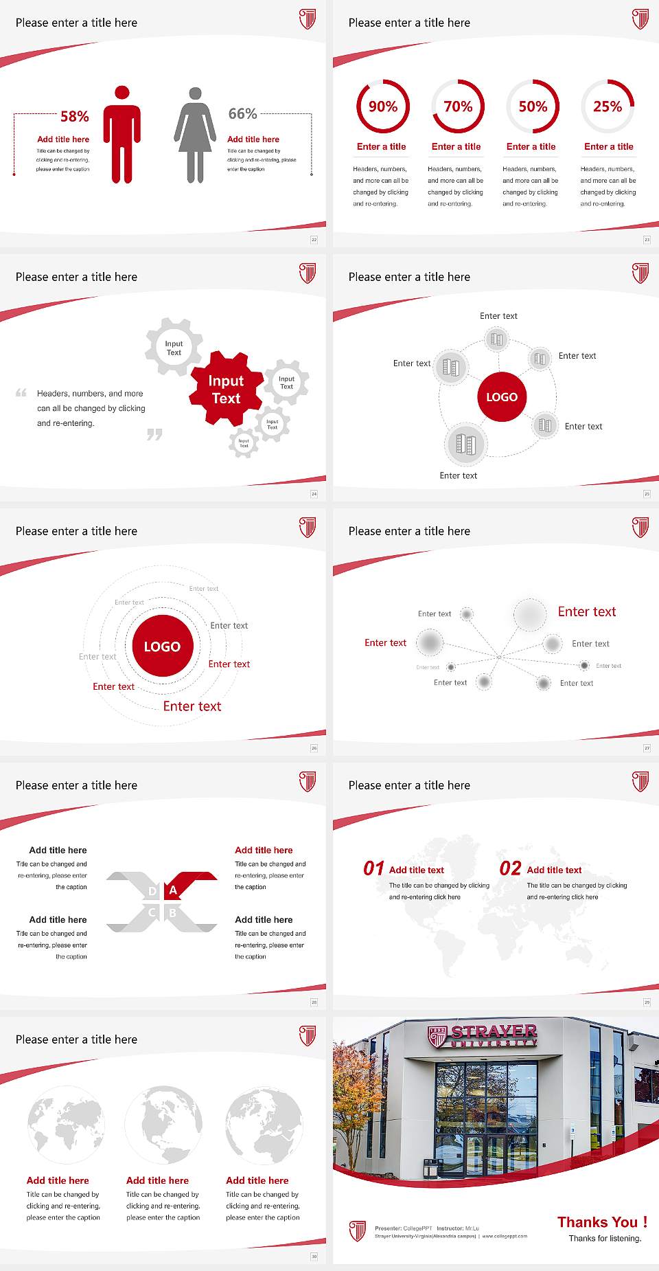 Strayer University-Virginia(Alexandria campus) Course/Courseware Creation PPT Template4:3 ratio PPT effect preview image4