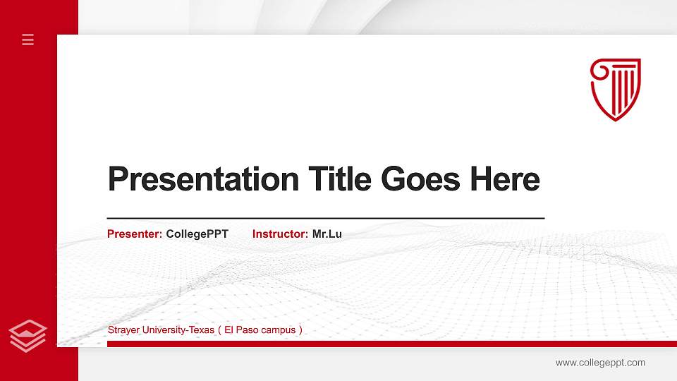 Strayer University-Texas（El Paso campus） Thesis Proposal/Graduation Defense PPT Template16:9 ratio PPT effect preview image
