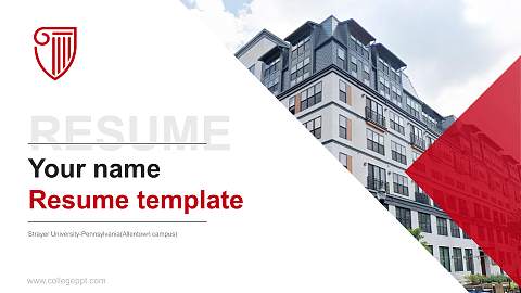 Strayer University-Pennsylvania(Allentown campus) Resume PPT Template