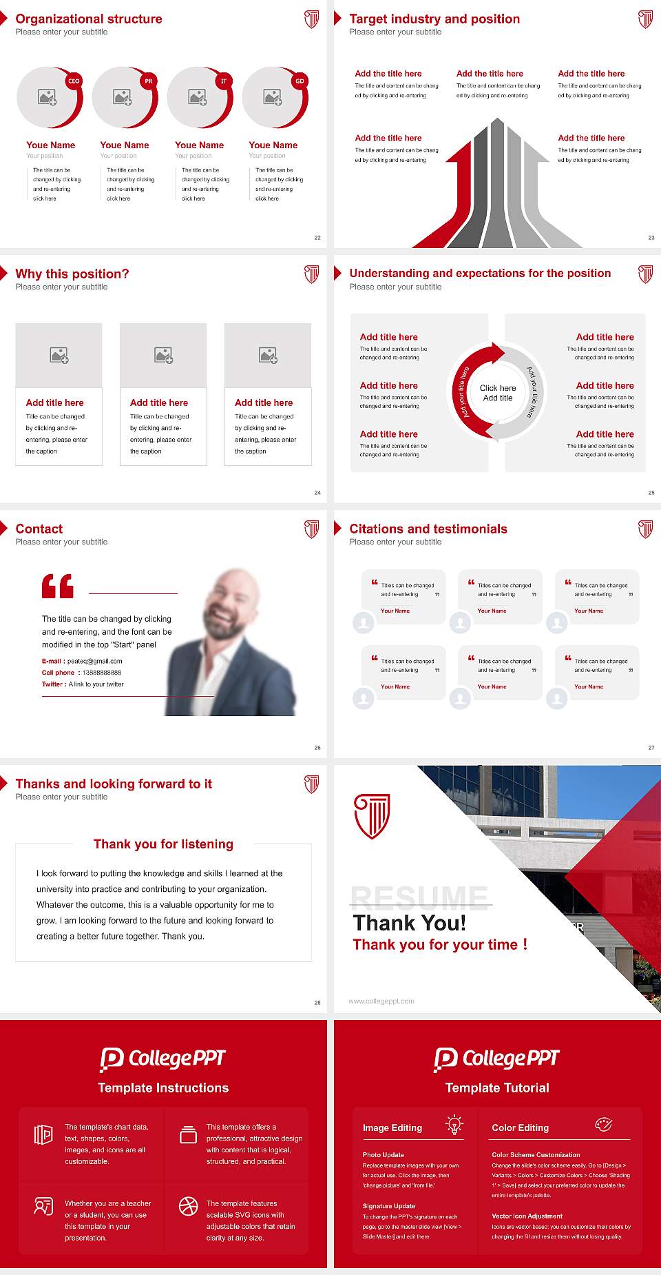 Strayer University-Florida（Orlando campus） Resume PPT Template4:3 ratio PPT effect preview image4