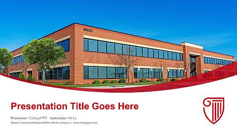 Strayer University-Maryland(White Marsh campus) Course/Courseware Creation PPT Template