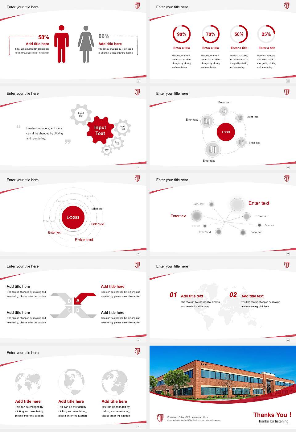 Strayer University-Maryland(White Marsh campus) Course/Courseware Creation PPT Template16:9 ratio PPT effect preview image4