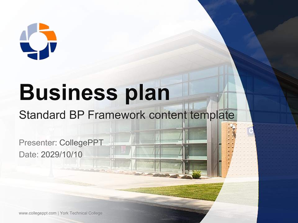 York Technical College Competition/Entrepreneurship Contest PPT Template4:3 ratio PPT effect preview image9