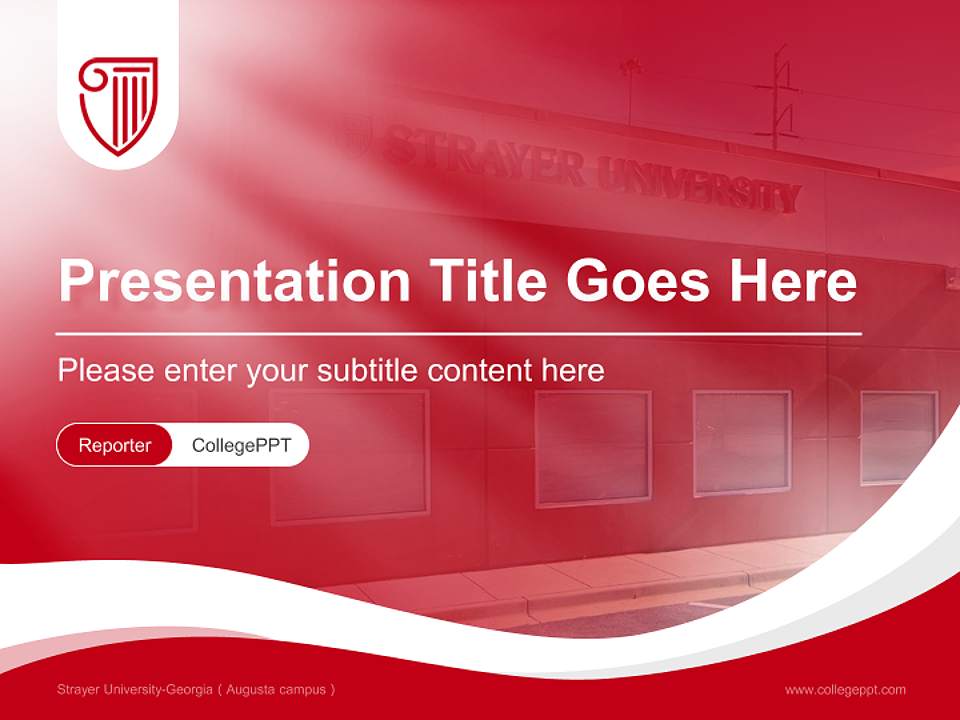Strayer University-Georgia（Augusta campus） Lecture Sharing and Networking Event PPT Template4:3 ratio PPT effect preview image4