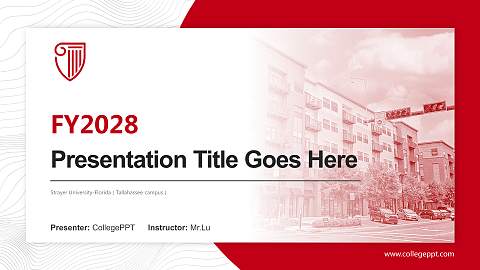 Strayer University-Florida（Tallahassee campus） Academic Presentation/Research Findings Report PPT Template