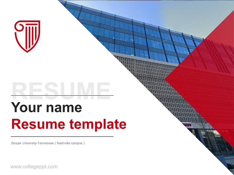 Strayer University-Tennessee（Nashville campus） Resume PPT Template4:3 ratio PPT effect preview image5