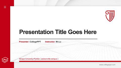 Strayer University-Florida（Jacksonville campus） Thesis Proposal/Graduation Defense PPT Template