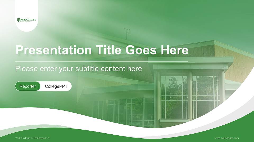 York College of Pennsylvania Lecture Sharing and Networking Event PPT Template16:9 ratio PPT effect preview image